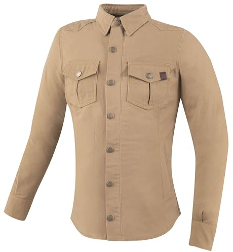 Bogotto Furrow Damen Motorrad Hemd, braun, S | CE-Protektoren