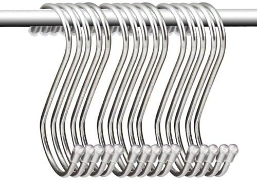 KEESIN S a forma di metallo rivestito con gancio in acciaio INOX multifunzione gancio ganci per cucina cucchiaio pan bagno camera da letto, confezione da 15 (Piccolo)