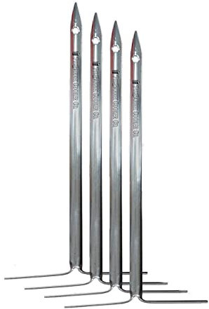 Pit Barrel Cooker Vertical Skewers | 4 Stainless Steel 10 Reusable Skewers | Barrel Smoker Hanger Kabab Skewers for Meat and Veggies | Set of 4