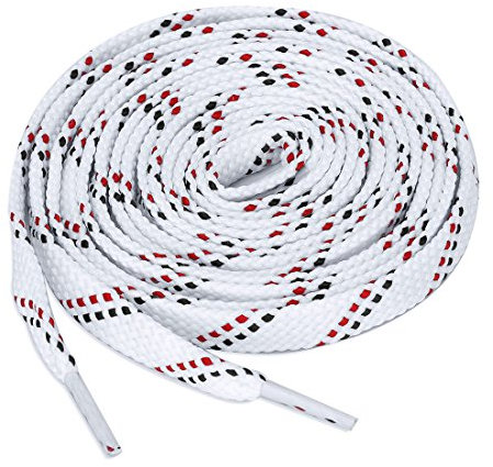 Sourcing map 3 Pares Cordones planos de sarga de doble color para zapatillas de deporte Cordones gruesos de colores sólidos unisex Blanco Negro Rojo 100 cm/39.5