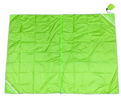 Meerweh XXL teilbare Stranddecke ca. 200x250 cm Sandfreie Strandmatte Campingdecke Strandtuch Wasserdicht Ultraleicht Picknickdecke grün