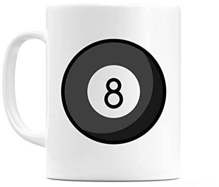 WeDoMugs Pool 8 Ball Graphic Icon Ceramic 11oz Coffee Tea Gift Mug Cup