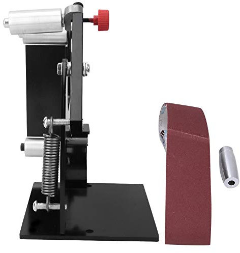 Levigatrice a nastro, levigatrice a nastro 50 mm di larghezza, con adattatore per legno, metallo, acciaio inossidabile, lucidatura(M-10)