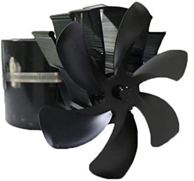 Clevoers Kaminlüfter Kamin-Ventilator Stromloser Ventilator Für Kamin Holzöfen Öfen, Ofenventilator Feuerstelle Kaminöfen Ofen Fan Silent Stove Fan mit 5 Flügeln für großes Luftvolumen