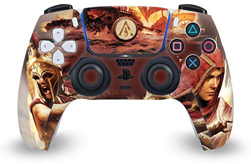 Head Case Designs Offizielle Zugelassen Assassin's Creed Kassandra Odyssee Kunstwerk Vinyl Frontplatte Haut Gaming Aufkleber Abziehbild kompatibel mit Sony Playstation 5 PS5 DualSense Controller