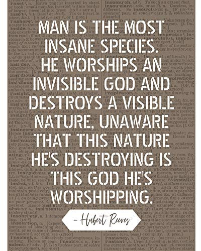 Artery8 Dictionary Page Quote Hubert Reeves Invisible God Nature Art Print Canvas Premium Wall Decor Poster Mural Seite Zitat Natur Wand Deko