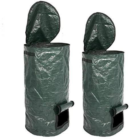 Mcbbigxw 1/2PC ABS Compost Bag,Composter Bin for Garden,Environmental Compost Bag,Homemade Organic Ferment Cultivator Bags for Garden Yard,S/L -Size