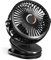 Pecco Desk Fan, Clip on Fan for Pram 5000mAh Rechargeble Stroller Fan Personal USB Fan with 4 Speed 360° Rotation Adjustable Cooling Desktop Fans Table Fans for Baby Pushchair, Car, Traveling, Black