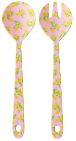 Melamin Salatset - zweifarbig - Lemon Print