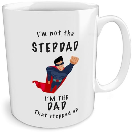 Black Raven Design - Dad That Stepped Up - Stepdad, Ceramic Mug, 11fl oz