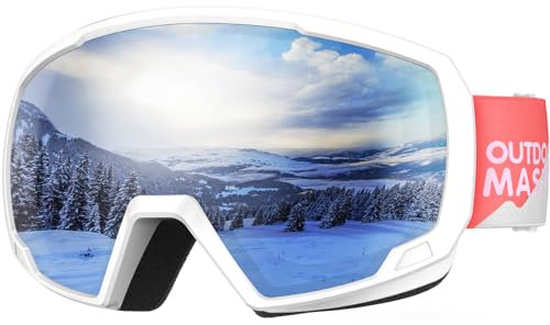 OutdoorMaster Kids Ski Goggles, Snowboard Goggles - Jugend Schneebrillen - VLT10% Graue Linse