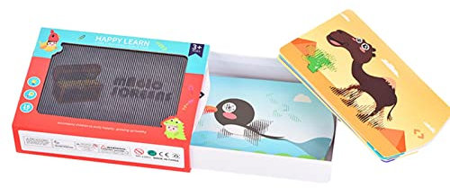 2 Pcs Flash-Karte Lernspielzeug - 3D Tier Animation Spielzeug für Kleinkinder,Farben Figuren Tiere Lernbox Spielzeug pädagogische Vorschulgeschenke für Kinder 2-6-
