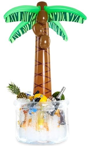 KreativeKraft Aufblasbares Party Zubehör, Kühler Palme Aufblasbar - Tiki Hawaii Deko