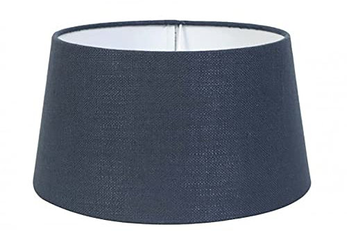Lampenschirm für Tischleuchte in Rund Leinen Blau Tischlampe Wandleuchte 20-15-13