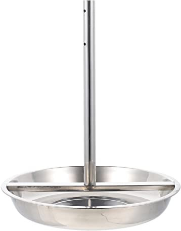 Happyyami Vertical Skewer Pan Chicken Roaster Rack Grilled Chicken Rack Tray Beer Can Holder