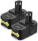ASUNCELL 2 Pack RB18L50 Battery Replacement for Ryobi 18V Battery, 18v 5.0Ah P108 Li-ion Battery for Ryobi BPL-1815 BPL-1820G BPL1820 BPL18151 P102 P103 Cordless Power Tool (with Indicator light)