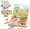 Rimafi magnetisches Holzpuzzle für Kinder ab 3 Jahren mit weißer Tafel zum Zeichnen