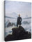 MuchoWow© Bild auf Leinwand 50x70 cm Schlafzimmer Bilder Wand Deko Wohnzimmer Modern Wanddeko Bilderwand Geschenk Alte Meister - Kunstdruck - Friedrich - Der Wanderer über dem Nebelmeer