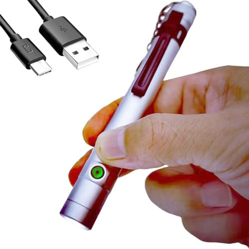 Nitefox Linterna de bolsillo recargable EDC con difusor de clip, brillante 300 lúmenes, interruptor lateral con una sola mano, fácil de usar para el trabajo diario, emergencia, espacios reducidos,