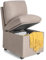 COSTWAY Polsterstuhl mit Stauraum, Akzentstuhl rollbar, Küchenstuhl mit 2 Kissen, Esszimmerstuhl Freizeitstuhl für Schlafzimmer, Wohnzimmer und Arbeitszimmer, 48 x 61,5 x 84 cm