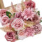 Serwalin Künstliche Blumen, Altrosa, künstliche Blumen für Dekoration, Frühlingsblumen für DIY-Blumen für Heimdekoration, Tischdekoration, Hochzeitsblumen, Kuchenblumen für Partys, Seidenblumen