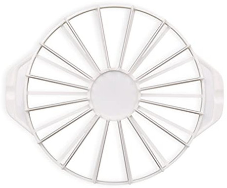 Ranuw Baking Cake Slicers Household Pies Cakes 14/16 Pieces Slicer Cutter Round Equal Portion Marker Divider Baking Tool White Cake Slicer for Even Slices 8