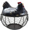 BOKIOESDE Hen Egg Basket Eggs Safe And Secure With Unique Basket Easy Access Chicken Ceramic Egg Storage Basket Large Capacity, black