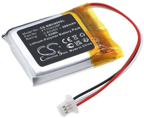 TECHTEK Battery 500mAh compatible with [Sony] Inzone H9, WF1000XM4 Charging Case, WH-CH720N, WH-XB910, WH-XB910N replaces FT702028P, SP702428