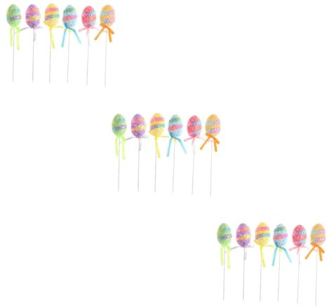 IMIKEYA 18 STK Osterdekorationen im Innenbereich Easter Egg Decoration osterkörbchen Ostern körbe frühlingsblumen Osterkörbe Eier Osterei-Picks Osterdeko für zu Hause drinnen Geschenk Kind