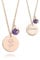 Personalised Name Round Disc Engraved Birth Flower and Birthstone Necklace Silver, Rose gold, Gold Gift for Wife, Mother, Grandmother Sister Auntie with Gift Box