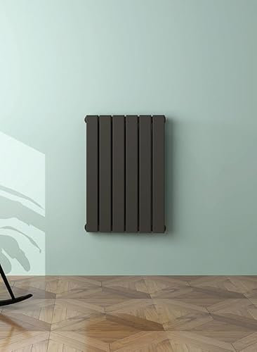600 x 408mm Bathroom Radiator Anthracite Horizontal Column Radiators Flat Panel Designer Double
