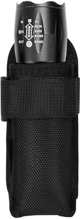 KENOBEE Funda de Linterna, Funda de Nailon MOLLE con Parte Superior Abierta, Funda para Linterna Táctica, Estuche para Linterna, Bolsa de Linterna,