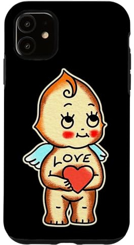 Angel Kewpie Baby Amor Love Traditional Tattoo Flash Hülle für iPhone 11