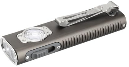 TrustFire Mini X3 Recargable EDC Linterna,4 fuentes de Luz Combinación de Haz Verde y LED Blanco y Luz UV, 1050 lúmenes (Gris1)