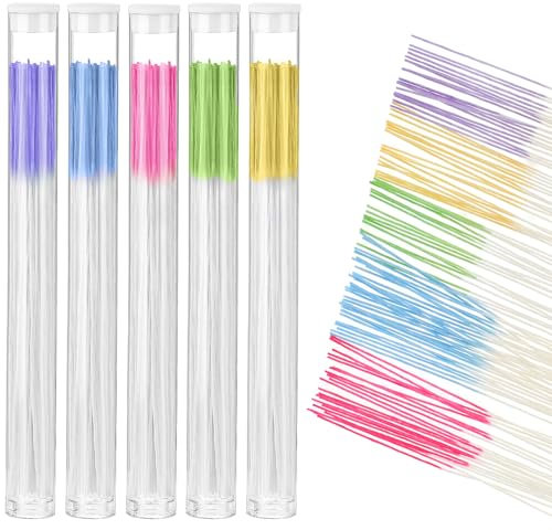 Lot de 300 fils de nettoyage pour piercing d'oreille, 5 couleurs, nettoyeur de trou d'oreille, ligne de nettoyage de piercing d'oreille, outil de nettoyage pour piercing d'oreille pour homme et femme,