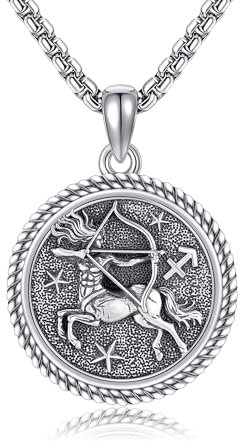 URONE Sternzeichen Kette Schütze Silber 925 Schütze Anhänger Halskette Sternbild Kette Schmuck Geschenke für Sternzeichen