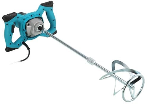 Taladro mezclador eléctrico potente para pintura y mortero (220 V/110 V, 2100 W) - Agitador de cemento de 6 velocidades para yeso, pintura y mortero - Poste M14 de 60 cm de longitud - Compatible con