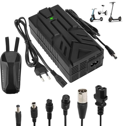 HPGAAVD 54,6V Ladegeräte für Scooter,42V E Scooter Ladegeräte,48V Elektroroller Universal Lithium Batterie Ladegerät mit 6 Anschlüssen,48V E-Bike/Scooter Schnellladegerät+2L Aufbewahrungsbeutel