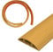 Floor Cord&Wire Cover,Floor Cable Cover Self-adhesive,PVC Power Cable Channel,Cable Protector Hider,Pre-Cut Floor Cord Channel,Protect Cables Prevent Trip Hazards 11mm(H) (1m(L) Yellow wood, 40mm(B))