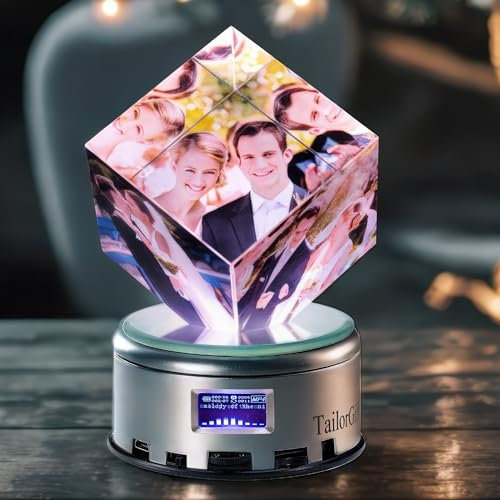 Cadre photo cristal personnalisé Kristallfotorahmen, Personalisierte Geschenke, Muttertagsgeschenk, Geschenk zum Vatertag Geburtstags, Jubiläumsgeschenke für Frauen, Männer, Paare, Freundinnen, Kinder