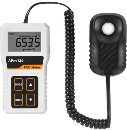 JCKJWL PAR-Messgerät for LED-Wachstumslichter, hochpräzises PPFD-Messgerät mit einem Bereich von 400–700 Nm Messung der Beleuchtungsintensität und Helligkeit