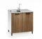 Mueble bajo fregadero con 2 puertas color nogal natural incluido fregadero 80x50x85H cm