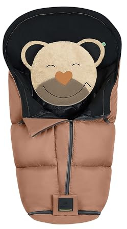 Odenwälder Fußsack Mucki® L‑cs 2.0 – Winter‑Fußsack für Kinderwagen & Buggy, 6‑36 Monate, mit weitenverstellbarem Design, OEKO‑TEX® & BIONIC‑FINISH® ECO mocha