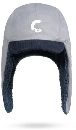 CLAPE Casquette avec Cache Oreilles Chapka Homme Femme Hiver Bonnet Chaud | Coupe-vent,Oreillettes Rabattables,Visière Courte,Doublure Chaude,Bonnets de Trappeur pour Ski,Snowboard,Randonnée