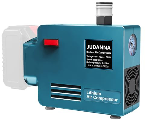 Mini compressore d'aria a batteria per Makita 18 V, mini compressore d'aria 150 psi/10,34 bar, 35 l/min, per utensili pneumatici, lavori in altezza, piccole riparazioni