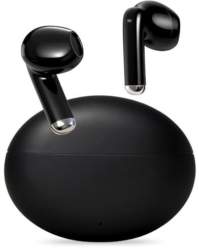 yobola Cuffie Bluetooth 5.4, In-Ear Auricolari Wireless Comodo Cuffiette | Hi-Fi Stereo con 4 Microfoni HD, Controllo Tattile IPX7 Impermeabili, Mini Leggero, USB-C, 27 Ore, per iPhone Android, Nero
