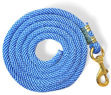 Führstrick für Pferd - Anbindestrick in verschiedenen stylischen Designs, Führleine, Anbindeseil Pony, Esel, Ziege (1x Hellblau)