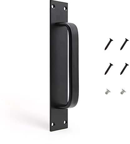 S-H CHSEROK Modern Black Handles, Aluminum Alloy, Matte Texture, Cupboard Handles for Warehouse, Balcony, Bedroom Doors