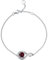 GEMLANTO 925 Sterling Silber Armband Infinity erstellt Granat Januar Geburtsstein Armbänder für Damen Geburtstag Jubiläum Schmuck Geschenke, Verstellbare Kette 17+1.5+1.5CM