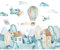 murando Fototapete selbstklebend für Kinder 392x280cm Foto Tapete Tapetenfolie Möbelfolie Wandverkleidung Wandtapete Motivtapeten Bildtapete Schlafzimmer 3d Effekt Landschaft Luftballon Flugzeuge